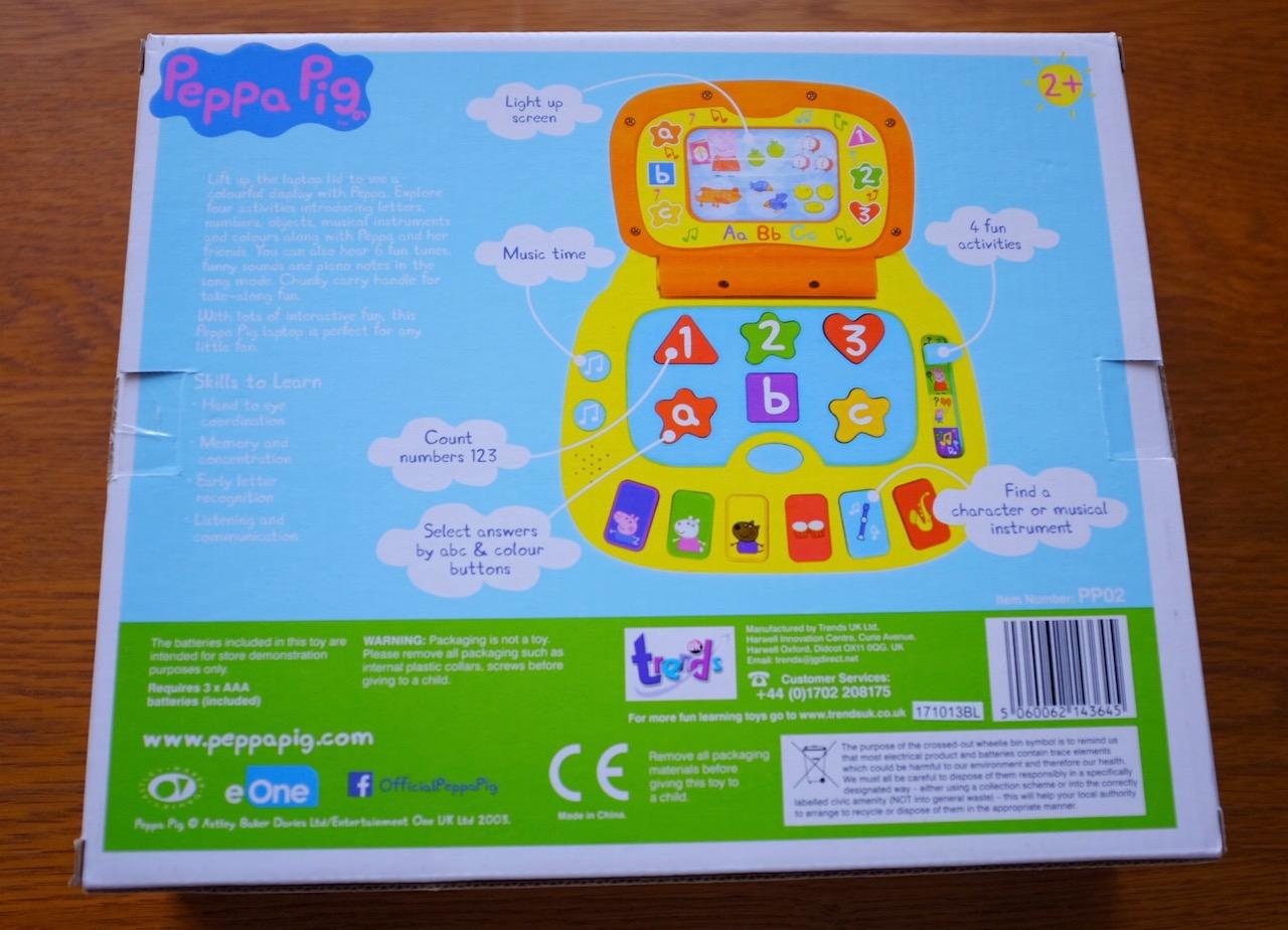Peppa Pig Laugh and Learn Laptop box