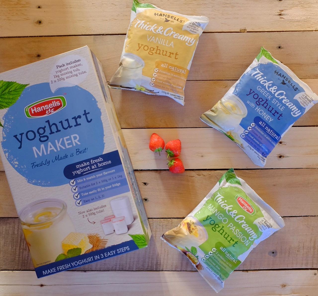 Hansells Yoghurt Maker and packs