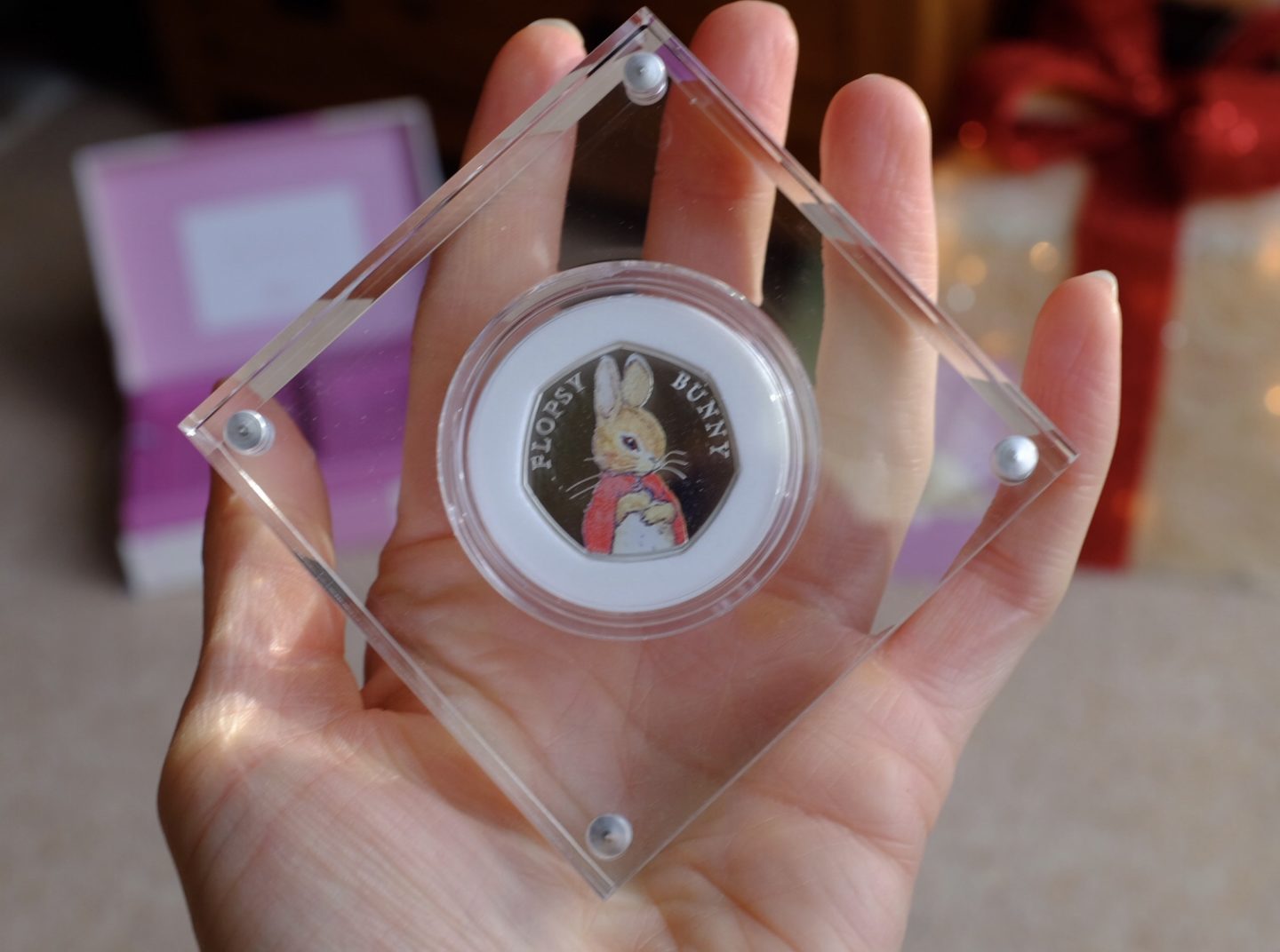 The Flopsy coin from The Flopsy Bunny™ 2018 UK 50p Silver Proof Coin & Book Gift Set Royal Mint