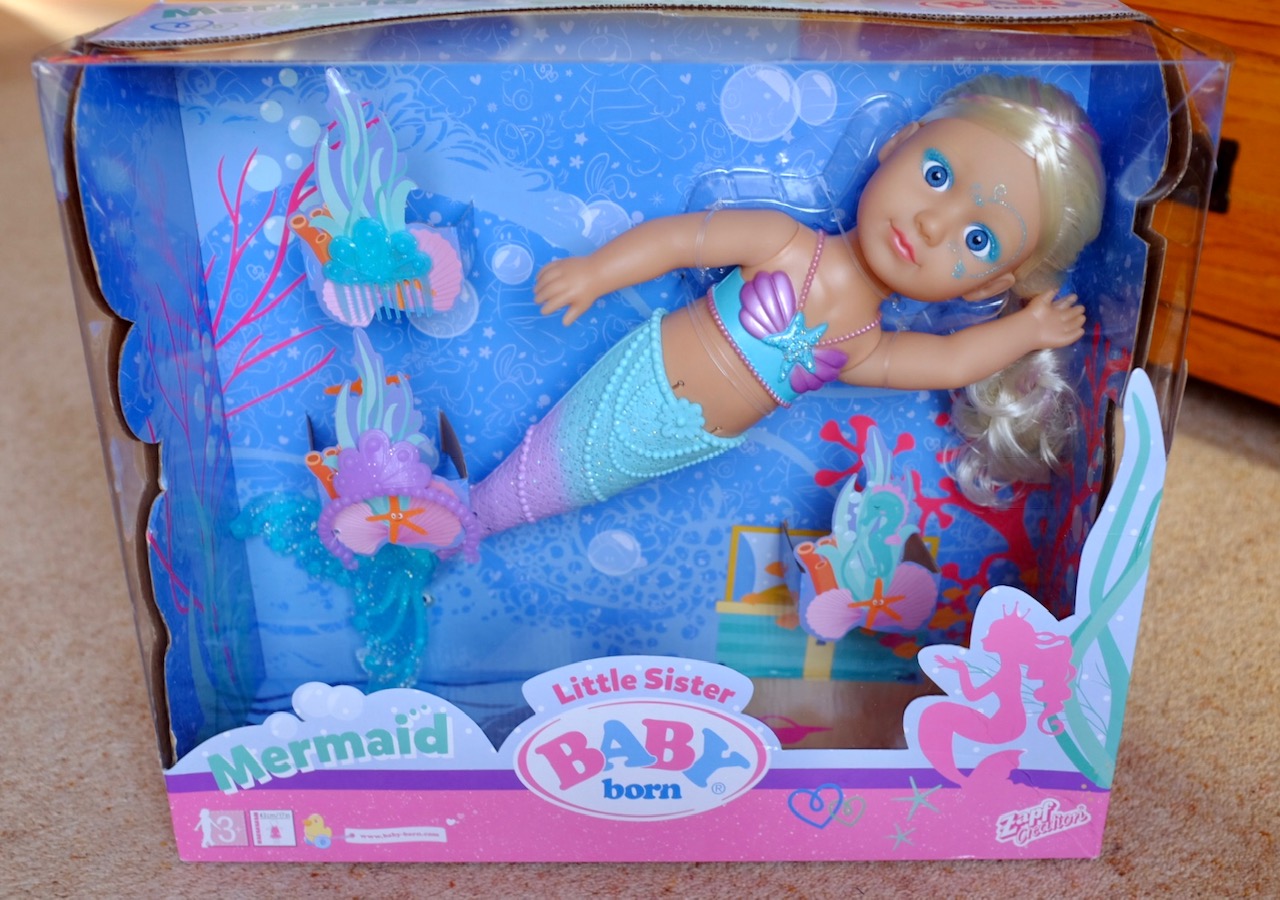 Baby Born Little Sister Mermaid in the box