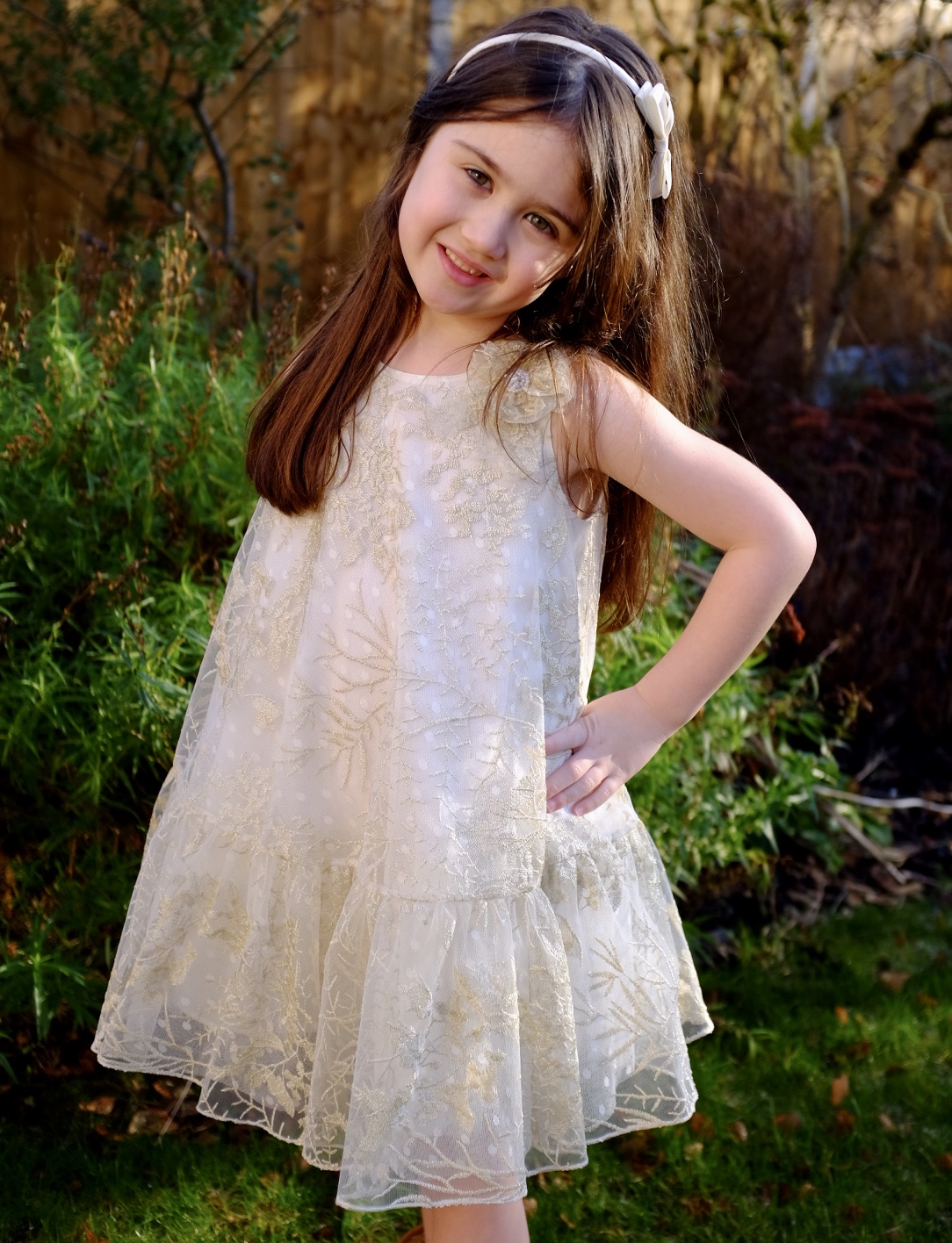 5 year old in David Charles spring/summer collection dress