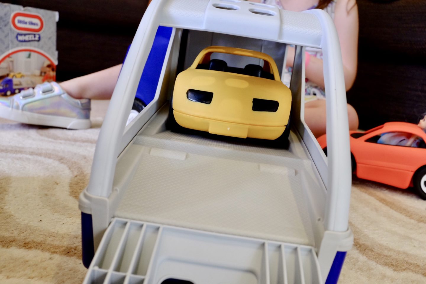 yellow car from the little tikes big car carrier