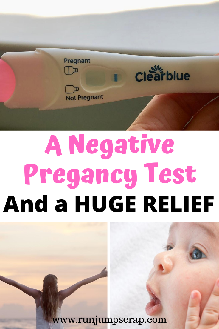negative pregnancy test relieved