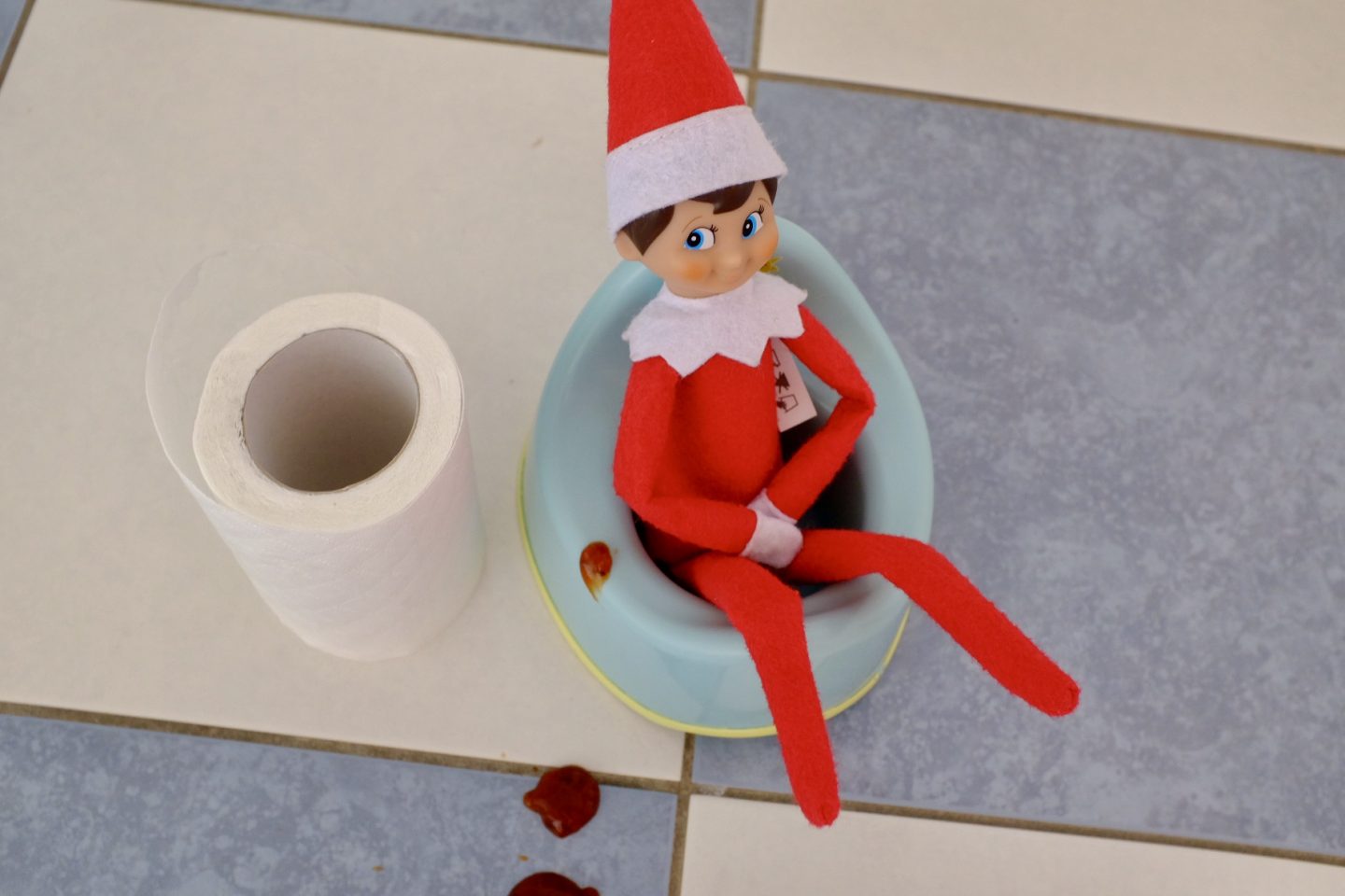 elf overindulges diarrhoea on the potty