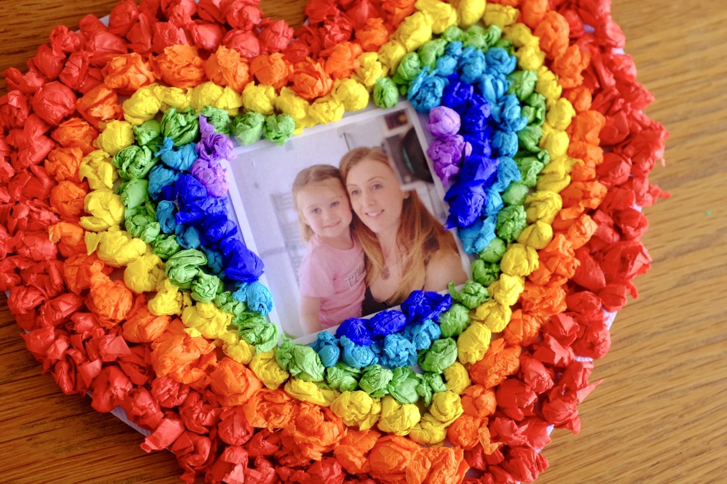 Rainbow Heart Tissue Paper Craft Kit- Makes 12
