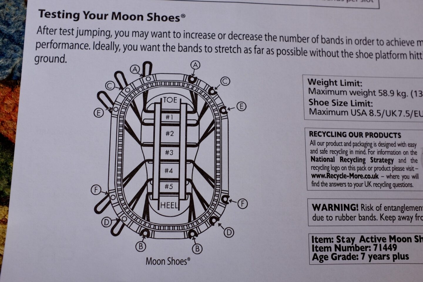 instructions for moon shoes