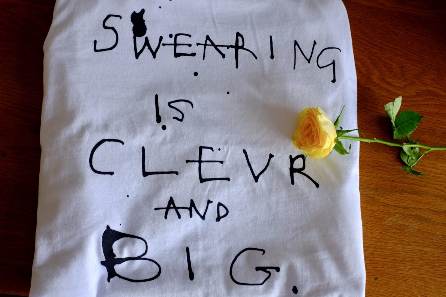 Swearing is clever and big tee from idiot